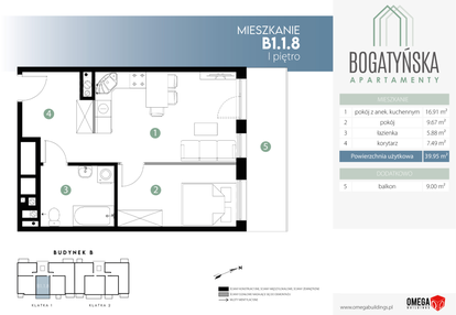 Mieszkanie w inwestycji: Bogatyńska Apartamenty - Etap II