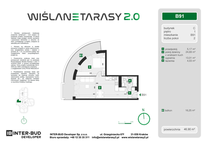 Mieszkanie w inwestycji: Wiślane Tarasy 2.0 budynek C