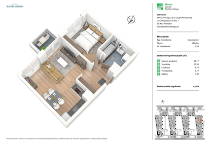 Mieszkanie w inwestycji: Nowe Żerniki Bieńkowskiego etap II