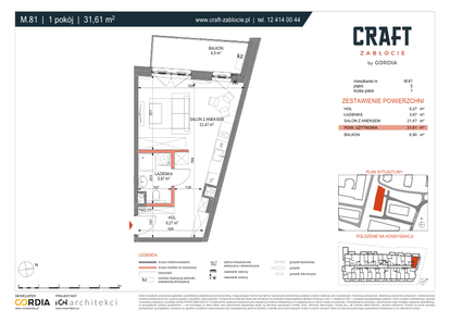 Mieszkanie w inwestycji: Craft Zabłocie