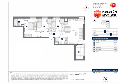 Mieszkanie w inwestycji: Mokotów Sportowy 1.1B