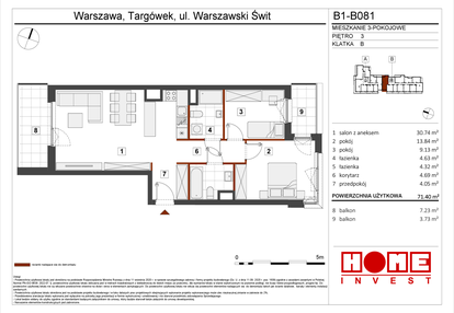 Mieszkanie w inwestycji: Warszawski Świt etap VIII