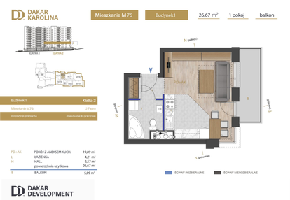 Mieszkanie w inwestycji: Osiedle Dakar Karolina