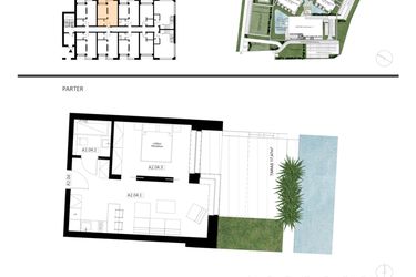 Rzut - Mieszkanie na sprzedaż 2 pokoje o powierzchni 39,28 m² - numer A2.04 w Apartamenty Dźwirzyno