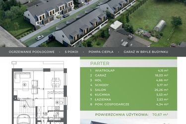 Rzut - Dom na sprzedaż 5 pokoi o powierzchni 125,09 m² - numer D.1.1 w Beskidzka Park