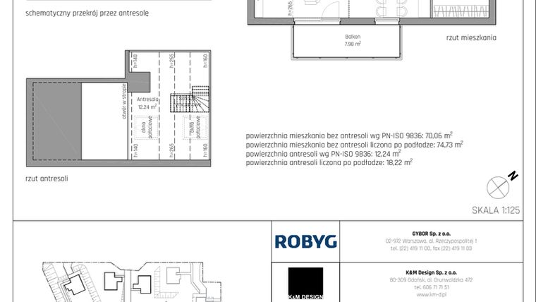 Rzut - Mieszkanie na sprzedaż 4 pokoje o powierzchni 82,3 m² - numer A3.2M02 w ROSA Residence