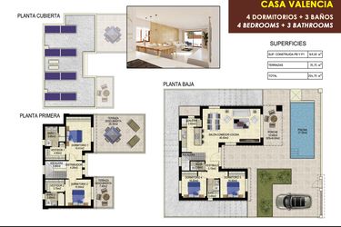 Rzut - Dom na sprzedaż 3 pokoje o powierzchni 204,75 m² - numer 22 w Domy w Orihuela - 72500927