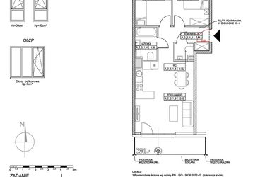 Rzut - Mieszkanie na sprzedaż 3 pokoje o powierzchni 59,21 m² - numer A.2.5.1 w Forma