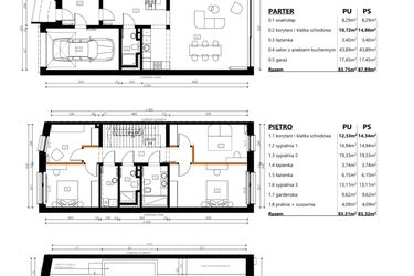 Rzut - Dom na sprzedaż 5 pokoi o powierzchni 173,21 m² - numer B7a w Sceneria