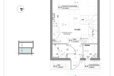 Rzut - Dom na sprzedaż 3 pokoje o powierzchni 62,16 m² - numer 23 w Boska Ksawerowska 2 etap 2