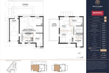 Rzut - Dom na sprzedaż 5 pokoi o powierzchni 138,18 m² - numer D1.M1 w Motława Garden