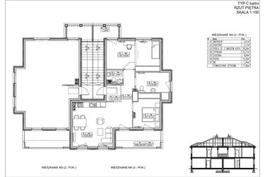 Rzut - Mieszkanie na sprzedaż 3 pokoje o powierzchni 77,96 m² - numer 36.2. w Ogrody Tesoro VI