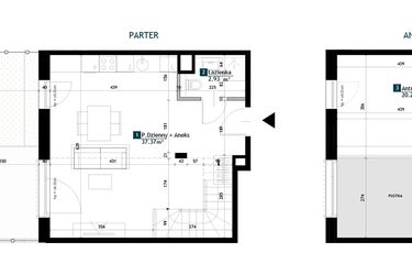 Rzut - Mieszkanie na sprzedaż 1 pokój o powierzchni 60,55 m² - numer BE0005 w Viva Cité