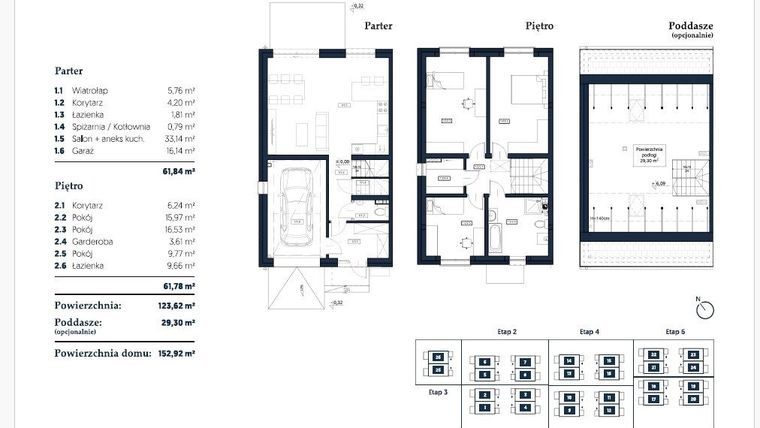 Rzut - Dom na sprzedaż 5 pokoi o powierzchni 122,18 m² - numer 2 w Iwa Park