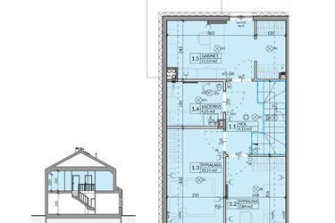 Rzut - Dom na sprzedaż 4 pokoje o powierzchni 85,77 m² - numer 36 w Ahoj Pogórze etap 2 i 3