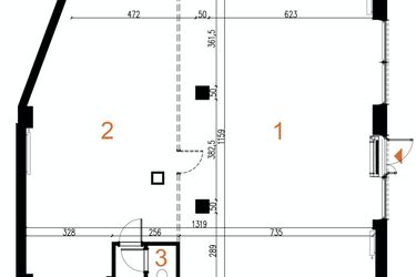 Rzut - Lokal użytkowy na sprzedaż 1 pokój o powierzchni 148,78 m² - numer U2 w Odrzańskie Bulvary