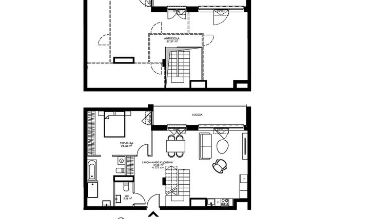 Rzut - Mieszkanie na sprzedaż 4 pokoje o powierzchni 142,16 m² - numer 606 w Chronos
