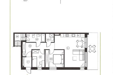 Rzut - Mieszkanie na sprzedaż 3 pokoje o powierzchni 70,75 m² - numer 24_1 w Apartamenty Sielanka