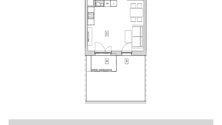 Rzut - Mieszkanie na sprzedaż 1 pokój o powierzchni 35,42 m² - numer B5-K2-0-4 w ATAL Strachowicka II