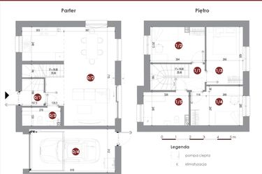 Rzut - Dom na sprzedaż 4 pokoje o powierzchni 102,6 m² - numer 1A w Parkowy Zakątek