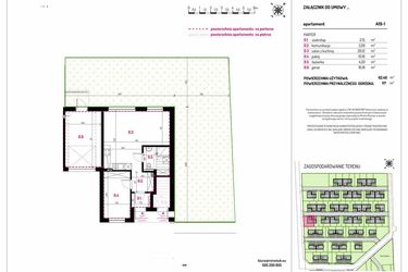 Rzut - Mieszkanie na sprzedaż 2 pokoje o powierzchni 62,4 m² - numer A19-1 w Aleja Kwitnącej Wiśni