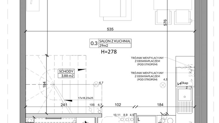 Rzut - Dom na sprzedaż 4 pokoje o powierzchni 79,04 m² - numer 2B w Osiedle Słoneczne