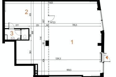 Rzut - Lokal użytkowy na sprzedaż 1 pokój o powierzchni 152,93 m² - numer U4 w Odrzańskie Bulvary