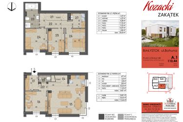 Rzut - Dom na sprzedaż 5 pokoi o powierzchni 110,44 m² - numer 1 w Kozacki Zakątek