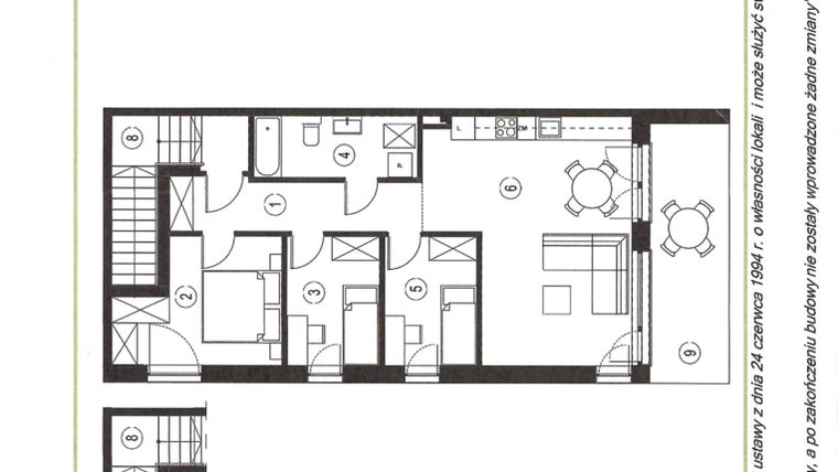 Rzut - Mieszkanie na sprzedaż 4 pokoje o powierzchni 79,07 m² - numer 5_2 w Apartamenty Sielanka