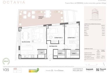 Rzut - Mieszkanie na sprzedaż 4 pokoje o powierzchni 86,84 m² - numer 358A w Octavia