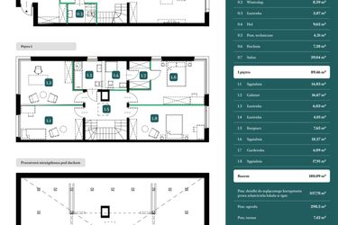Rzut - Dom na sprzedaż 5 pokoi o powierzchni 180,09 m² - numer 5A w Spokojny Wilanów