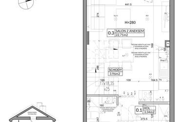 Rzut - Dom na sprzedaż 3 pokoje o powierzchni 65,83 m² - numer 15B w Nova Magdalenka 7
