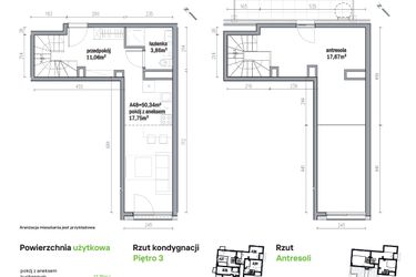 Rzut - Mieszkanie na sprzedaż 2 pokoje o powierzchni 50,34 m² - numer A48 w Traugutta Vita