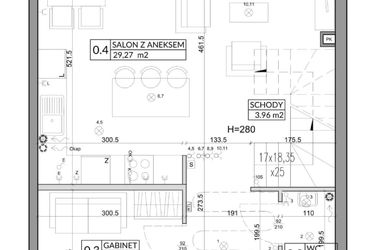 Rzut - Dom na sprzedaż 4 pokoje o powierzchni 93,97 m² - numer 8B w Nova Magdalenka 6