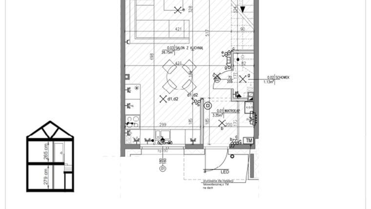 Rzut - Dom na sprzedaż 3 pokoje o powierzchni 71 m² - numer J2-2 SMART w Chojnów Park II
