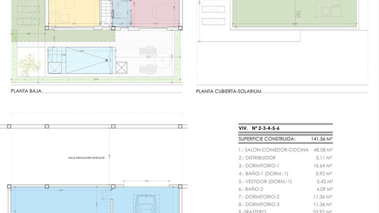 Rzut - Dom na sprzedaż 3 pokoje o powierzchni 141,56 m² - numer 4 w Willa w Torrevieja - 55505467