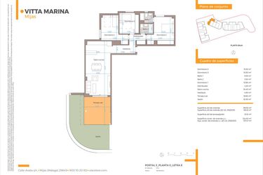 Rzut - Mieszkanie na sprzedaż 3 pokoje o powierzchni 106,43 m² - numer P3-0E w Vitta Marina