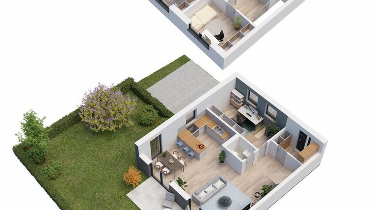 Rzut - Dom na sprzedaż 5 pokoi o powierzchni 117,66 m² - numer 0A w Domy Iwińskie