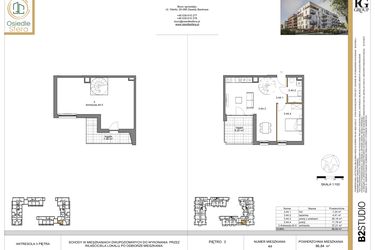 Rzut - Mieszkanie na sprzedaż 2 pokoje o powierzchni 86,84 m² - numer 44 w Osiedle Sfera etap II