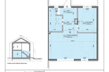 Rzut - Dom na sprzedaż 4 pokoje o powierzchni 77,26 m² - numer 3 w Ahoj Pogórze
