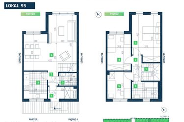 Rzut - Dom na sprzedaż 4 pokoje o powierzchni 94,46 m² - numer 93 w SK Park - etap III