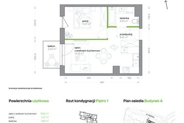 Rzut - Mieszkanie na sprzedaż 2 pokoje o powierzchni 39,75 m² - numer A/KL2/1/12 w Podhalańska Vita