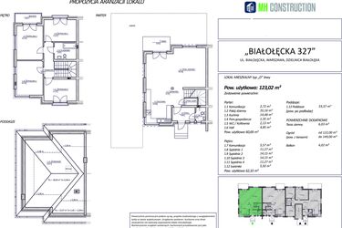 Rzut - Dom na sprzedaż 5 pokoi o powierzchni 123,02 m² - numer 1D w Białołęcka 327