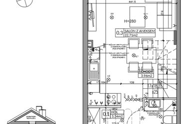 Rzut - Dom na sprzedaż 3 pokoje o powierzchni 65,83 m² - numer 35A w Nova Magdalenka 7