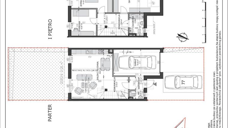 Rzut - Mieszkanie na sprzedaż 4 pokoje o powierzchni 109,45 m² - numer B2/L2 w Słoneczne Ogrody