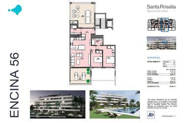 Rzut - Mieszkanie na sprzedaż 2 pokoje o powierzchni 84 m² - numer 21 w Santa Rosalía - Murcia