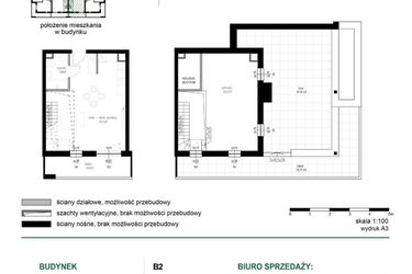 Rzut - Mieszkanie na sprzedaż 1 pokój o powierzchni 65,48 m² - numer M28 w Wędrowna II