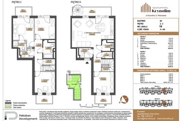 Rzut - Mieszkanie na sprzedaż 5 pokoi o powierzchni 109,31 m² - numer 16.B4 w Apartamenty Krynoliny
