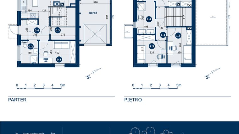 Rzut - Dom na sprzedaż 5 pokoi o powierzchni 132 m² - numer II.12.a w Nowy Park Domy Tyniec etap II