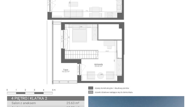 Rzut - Mieszkanie na sprzedaż 3 pokoje o powierzchni 65,35 m² - numer M41 w Ultra Marina etap II